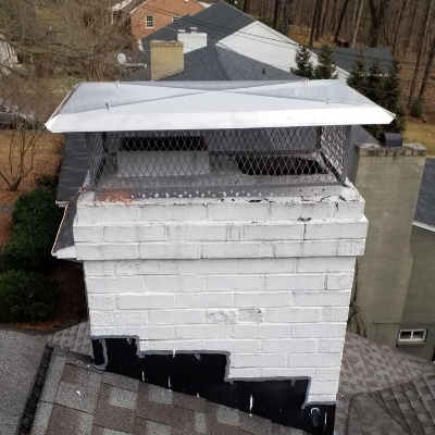 Reapired White Brick Chimney Service | Black Goose Chimney Service