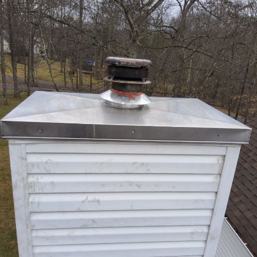 Chimney with Repaired Cap | Black Goose Chimney Service